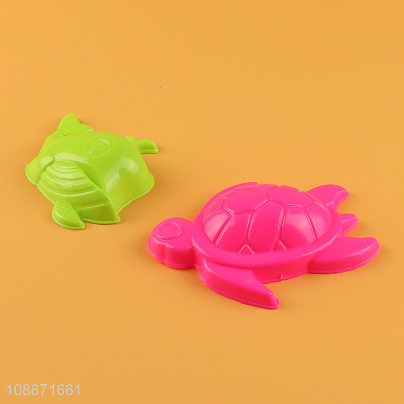 Good quality kids beach sand toys with sand bucket animal sand molds
