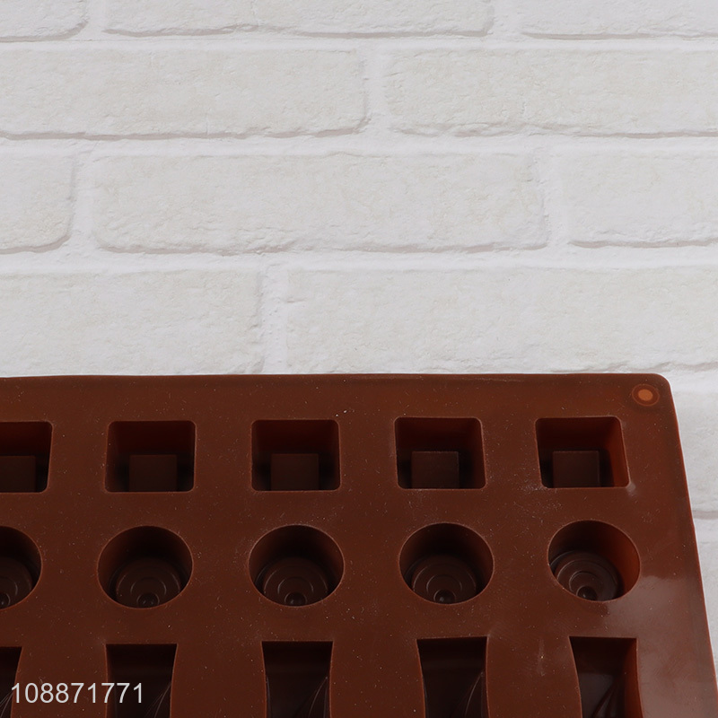Wholesale 30-cavity silicone chocolate candy molds with 6 different shapes