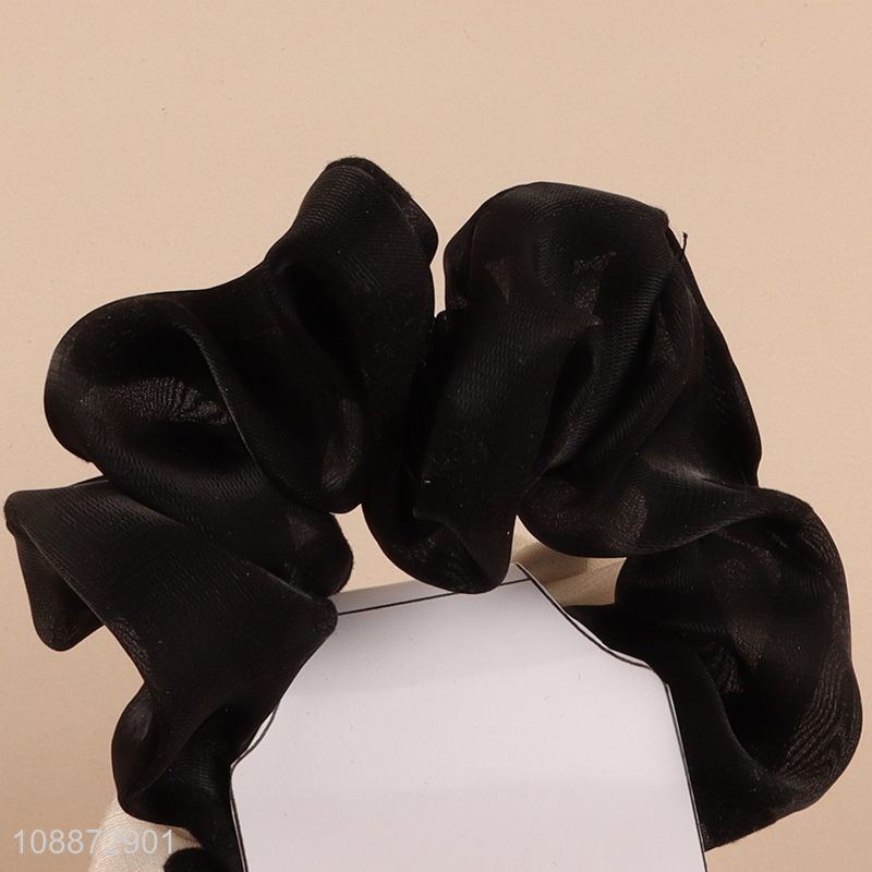 New product 2pcs soft satin hair scrunchies high elastic hair bands