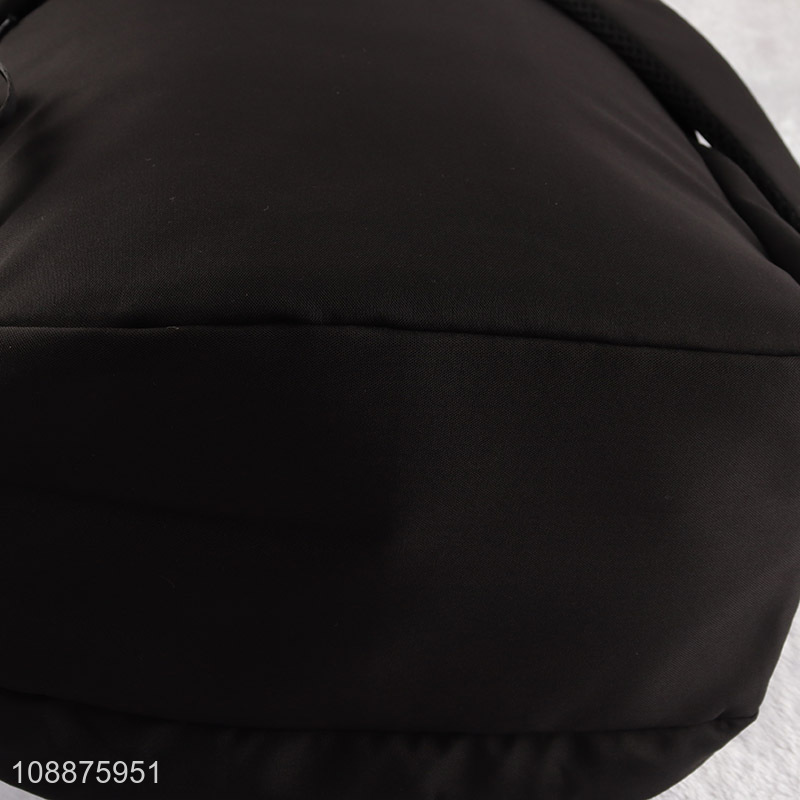 Good sale black large capacity polyester men casual sports backpack