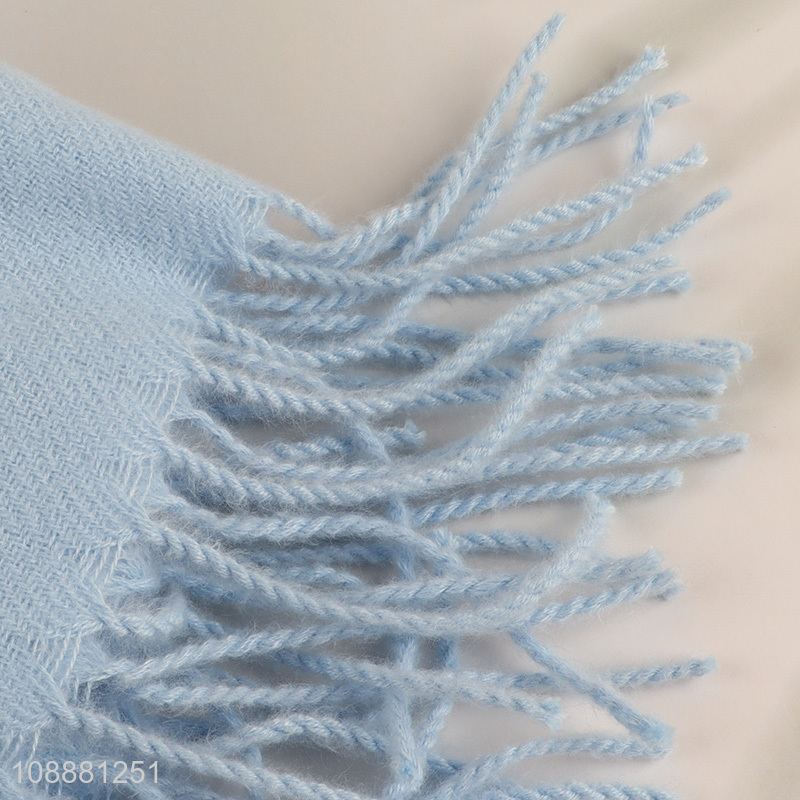New product plain solid color scarf cashmere feel scarf for women