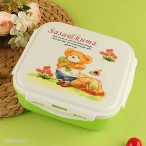 Promotional 3-compartment lunch box <em>meal</em> prep container with spoon