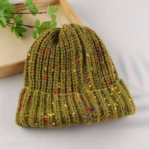 New product women winer <em>knit</em> <em>hat</em> trendy thermal cuffed beanie cap