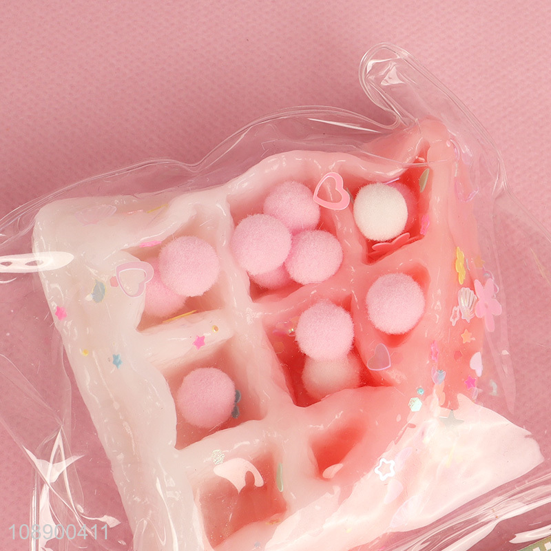 Yiwu market waffle shaped cartoon tpr squeeze toys
