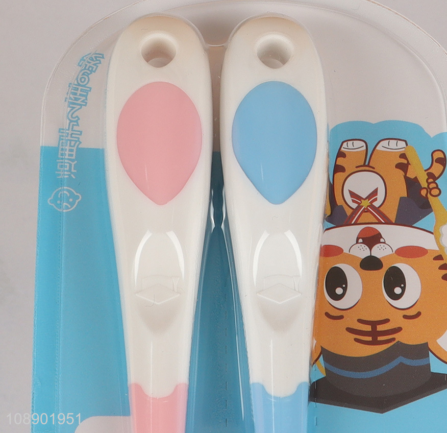 Hot selling 2pcs soft children toothbrush set for oral care