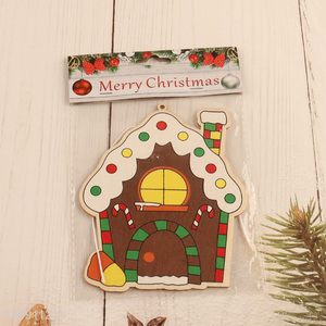 New Arrival Painted Wooden House <em>Pendants</em> Christmas Tree Ornaments