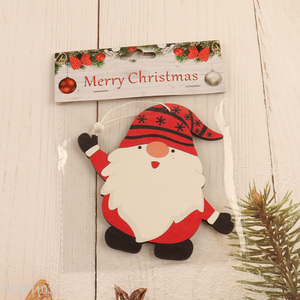 Hot Selling Wooden Santa Claus <em>Pendants</em> Xmas Wooden Hanging Ornaments