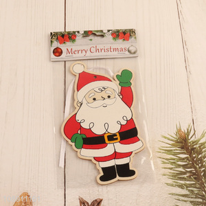 Factory Price Christmas Wooden Santa Claus <em>Pendants</em> Xmas Tree Decorations
