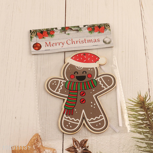 New Arrival Christmas Wooden Gingerbread Man <em>Pendants</em> for Party Decor