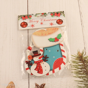 Factory Price Christmas Wooden <em>Pendants</em> Xmas Tree Hanging Ornaments