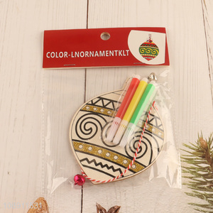 Good Quality DIY Coloring Christmas Wooden <em>Pendants</em> for Xmas Tree Decor