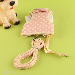 Online wholesale pink adjustable dog harness and <em>leash</em> set