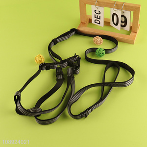 Best quality polyester pet adjustable dog harness and <em>leash</em> set for sale