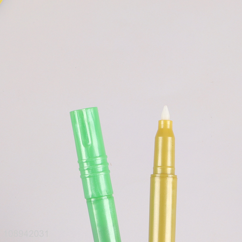 Hot Sale 12 Colors Metallic Markers Scrapbook Markers for Black Paper