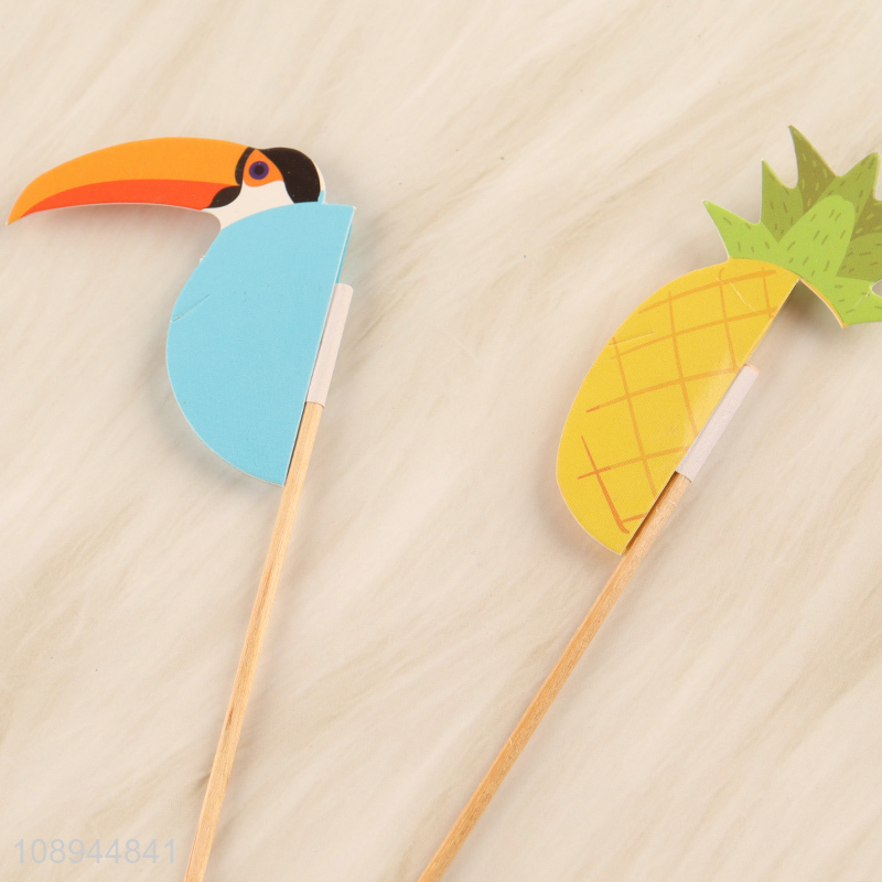 New Product 4PCS Summer Corktail Fruit Picks Cupcake Toppers
