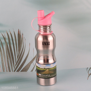 Factory Supply 750ML Single Walled <em>Stainless</em> <em>Steel</em> Water Bottle for Cycling