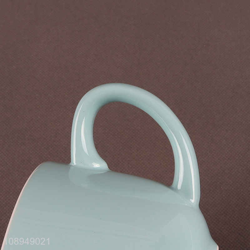 Top sale blue ceramic water cup tea cup coffee mug