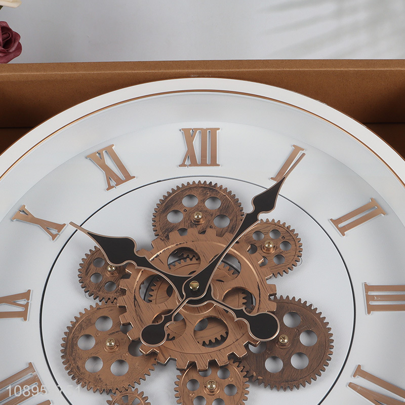 New arrival round home decor real moving gear wall clock