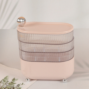 Yiwu market home rotating desktop cosmetic <em>box</em> <em>jewelry</em> storage <em>box</em>