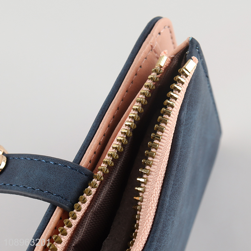 Good Quality Fashion PU Leather Wallet Credit Card Holder for Women