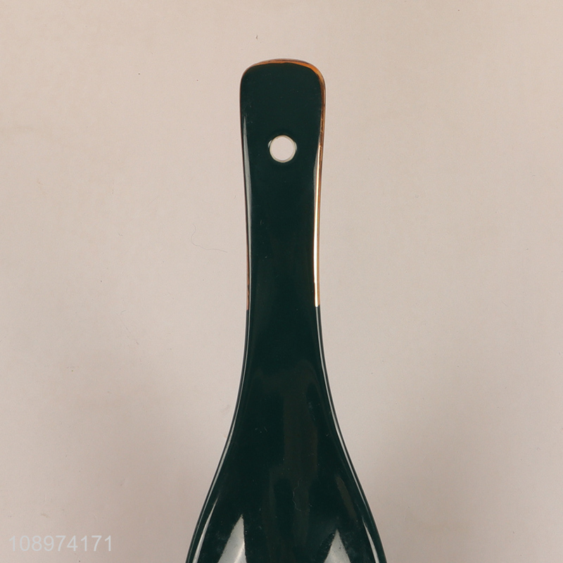 Yiwu market ceramic tableware spoon soup spoon for sale
