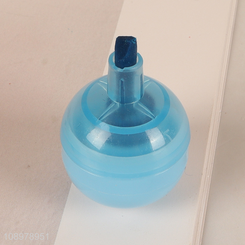 New Product 6 Colors Lollipop Highlighter Chisel Tip Highlighter Markers
