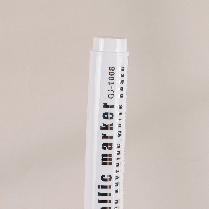 Wholesale 12 Colors Round Tip Metallic Markers Marker Pens for Black Paper