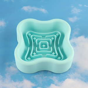 China supplier silicone pets dog slow <em>food</em> bowl feeder for sale