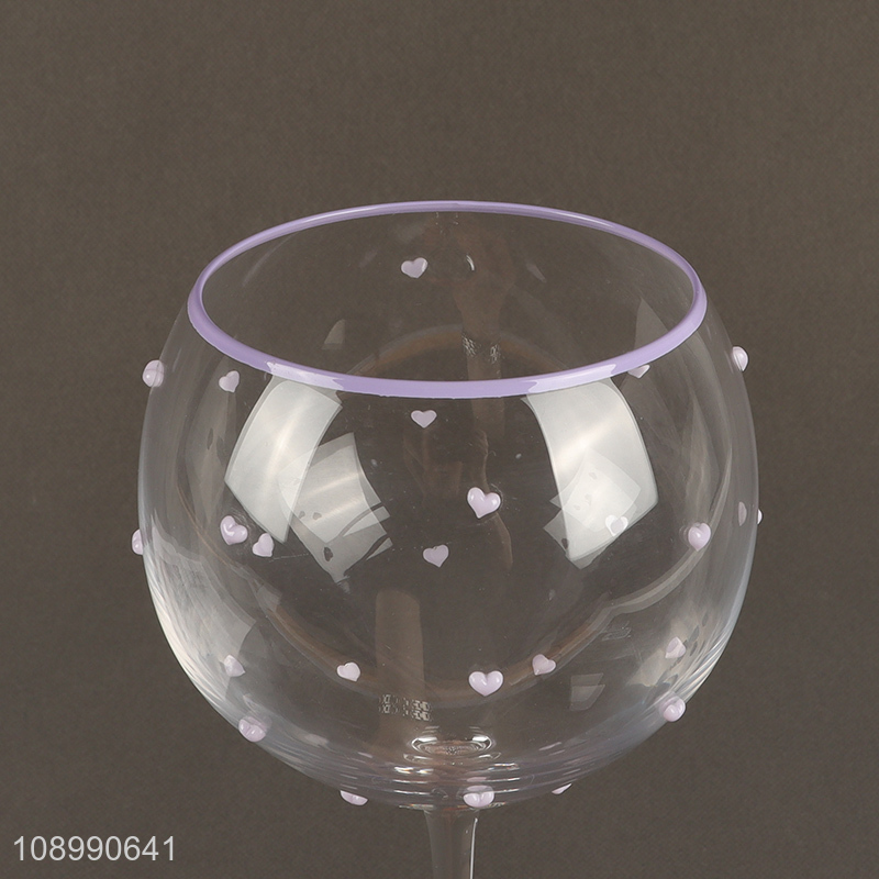 Hot Selling Colord Wine Goblet Corktail Brandy Glasses for Party