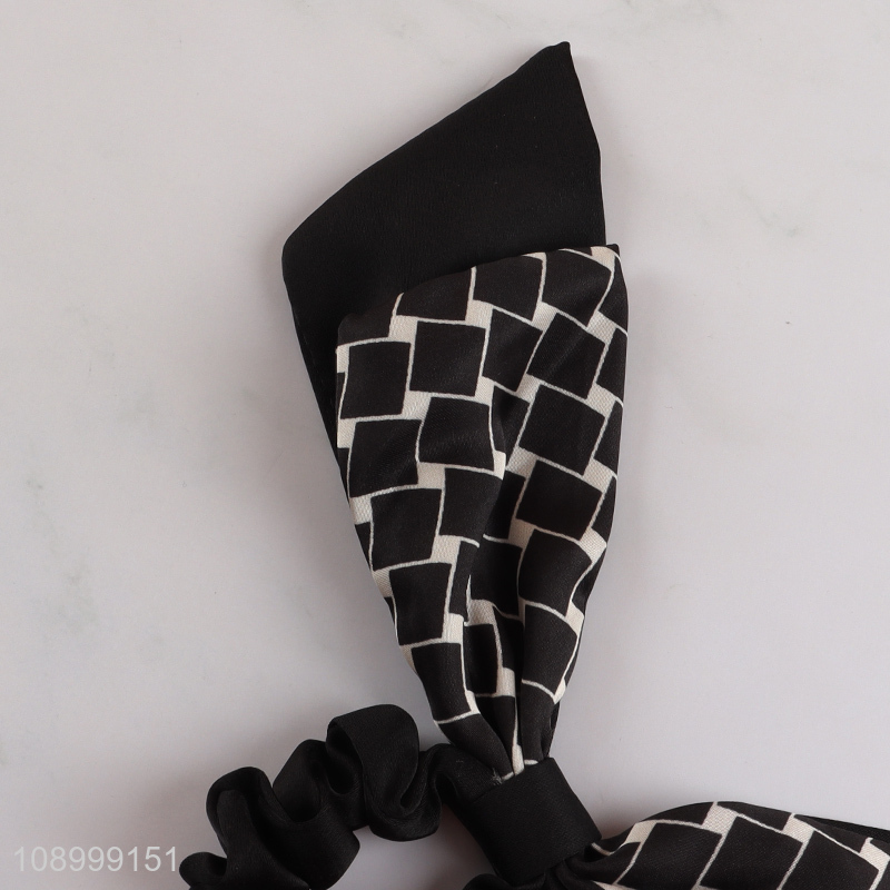 Factory Price Bow Hair Scrunchies Elastic Hair Ties Ponytail Holders