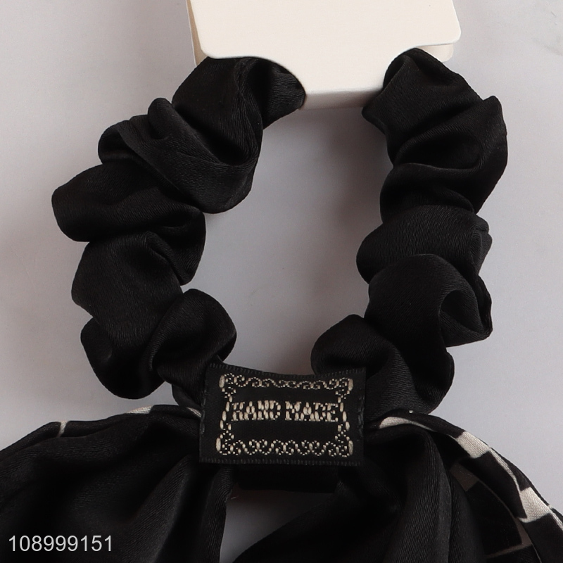 Factory Price Bow Hair Scrunchies Elastic Hair Ties Ponytail Holders