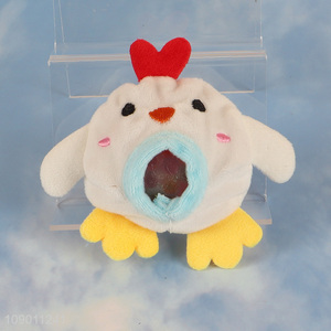 Yiwu market cartoon chicken shape anti-stress squeeze <em>plush</em> toys