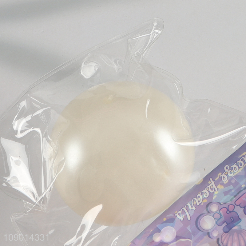 Latest products pearl shape soft squeeze toys stress relief toys