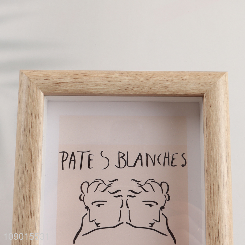 Good selling rectangle wooden home decor photo frame picture frame wholesale