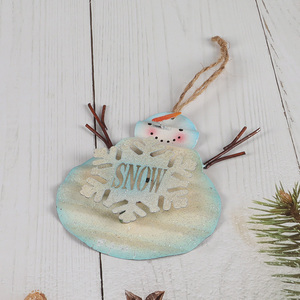 Good Quality Christmas Snowman Hanging <em>Metal</em> <em>Ornaments</em> Christmas Tree Decorations