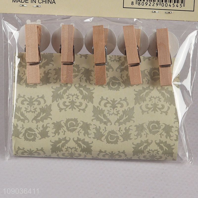 Online Wholesale 10PCS Mini Wooden Clothespins Multipurpose Cartoon Wooden Clips