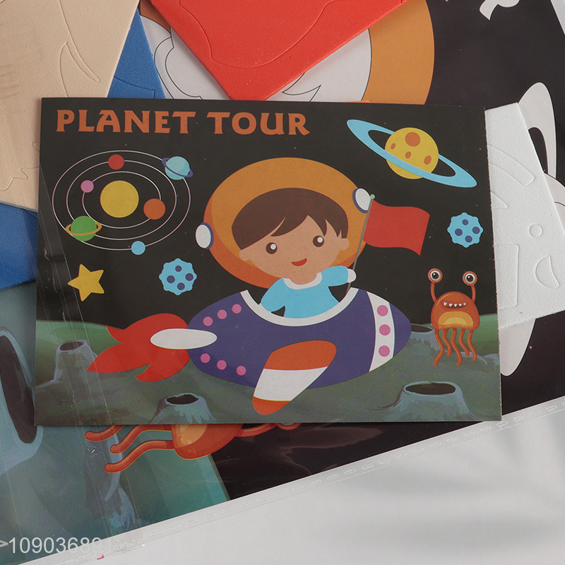 Good Quality 3D EVA Foam Sticker Puzzle Game Cartoon Planet Tour Learning Toy