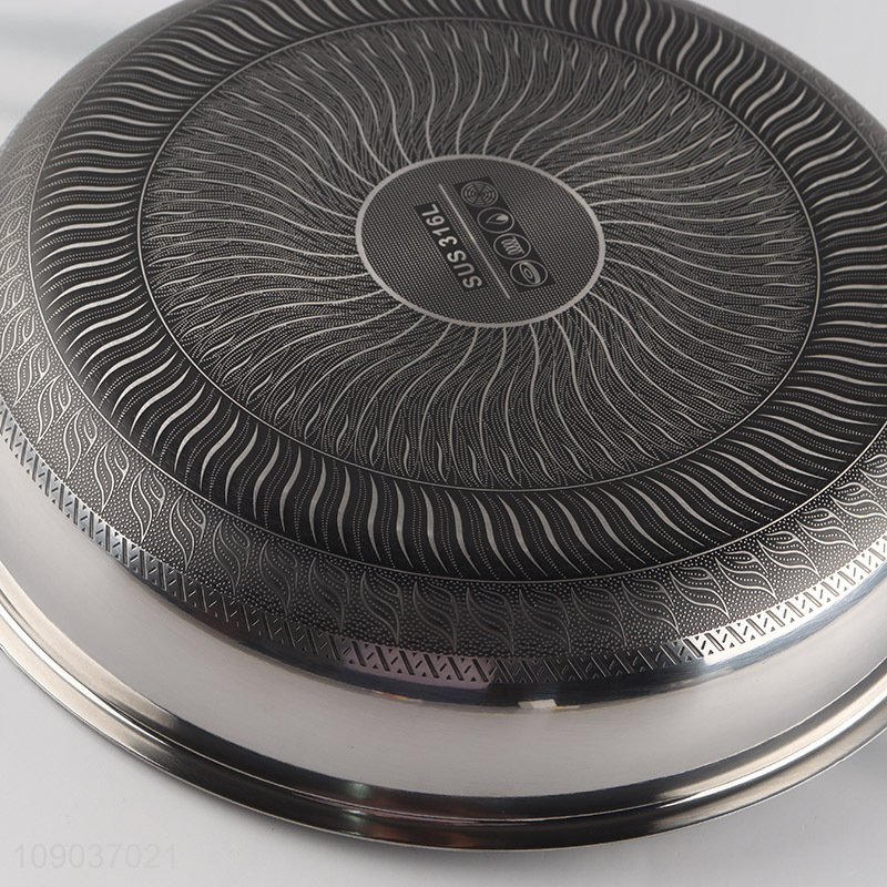 New arrival non-stick stainless iron honeycomb frying pan cooking pan