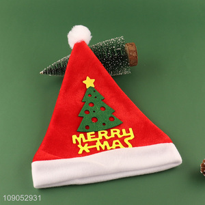 Low Price Cute Santa <em>Hat</em> Polyester <em>Christmas</em> <em>Hat</em> Festive <em>Hat</em>