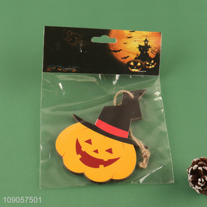 Factory Price Halloween Wooden Pumpkin Hanging Ornaments Wooden Pumpkin <em>Pendants</em>
