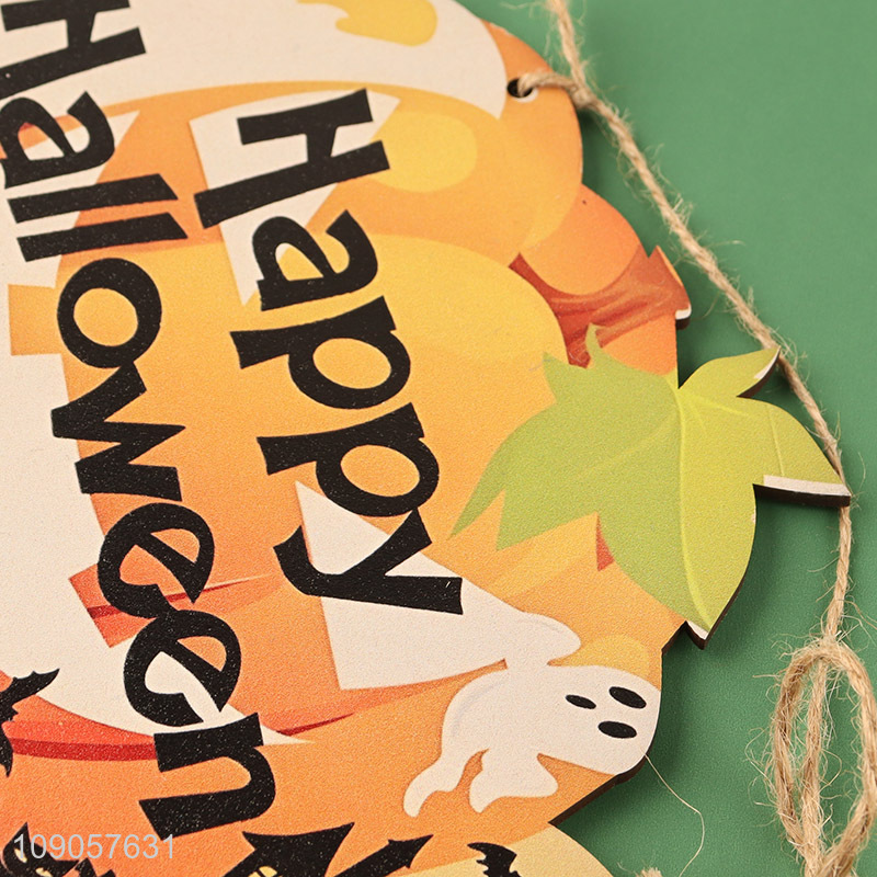 Online Wholesale Happy Halloween Wooden Door Sign Halloween Wooden Hanging Decorations