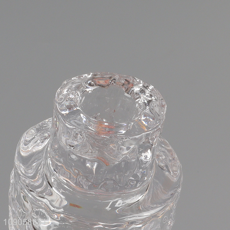 Factory price party decoration clear glass candlestick candle holder