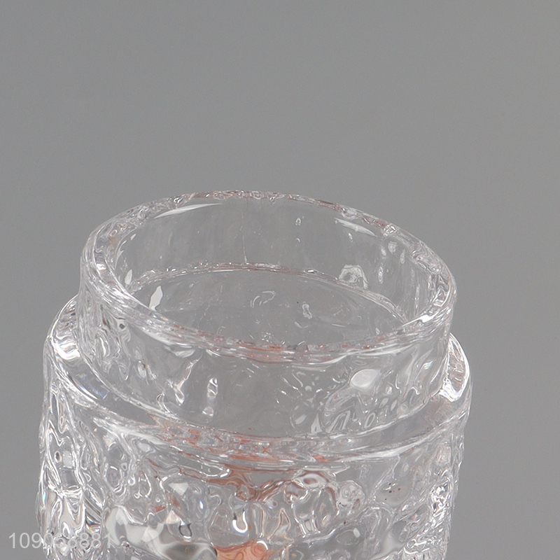 Factory price party decoration clear glass candlestick candle holder