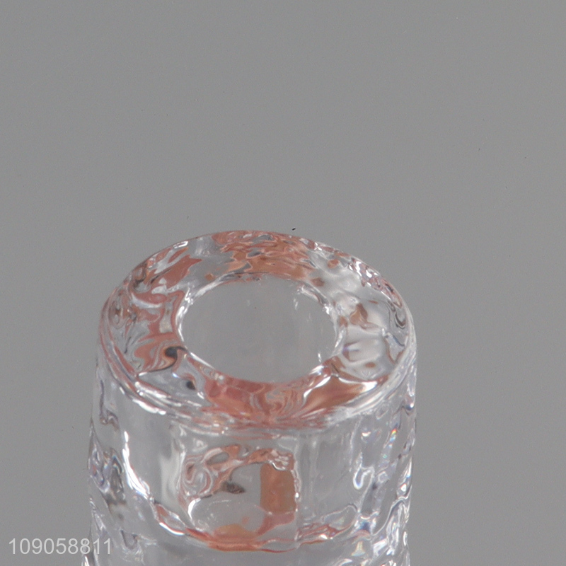 Best sale home decor clear glass candlestick candle holder tealight candle holder