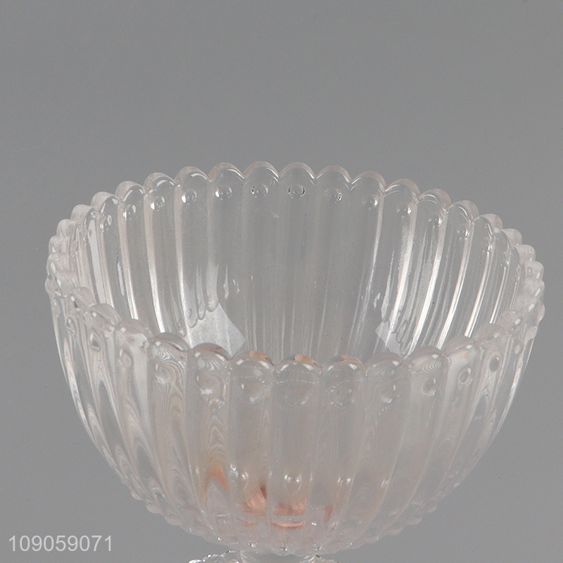 Best selling clear glass ice cream cup milk shake cup dessert container