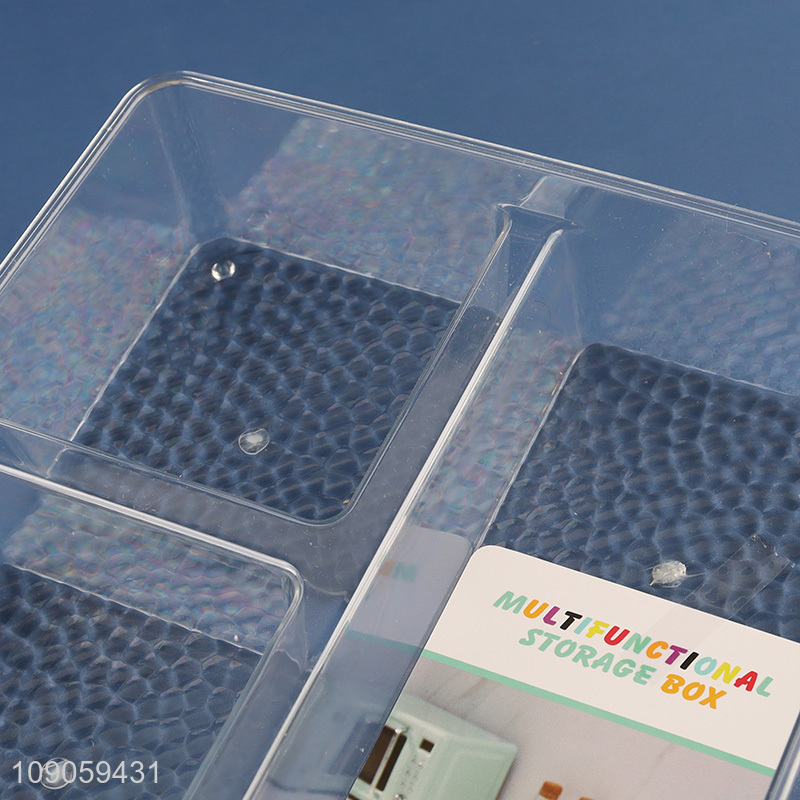 Factory Price Clear Plastic Storage Bins Multi-Function Desktop Organizers