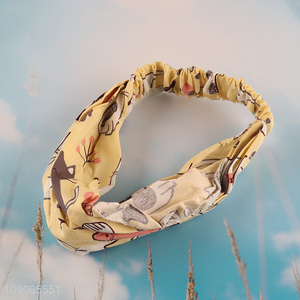 China Imports Cartoon Cat Printed Elastic Headband Cotton Sweat Bands