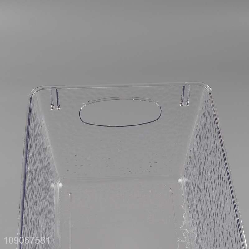 China supplier clear plastic storage box storage bin with lid&handle