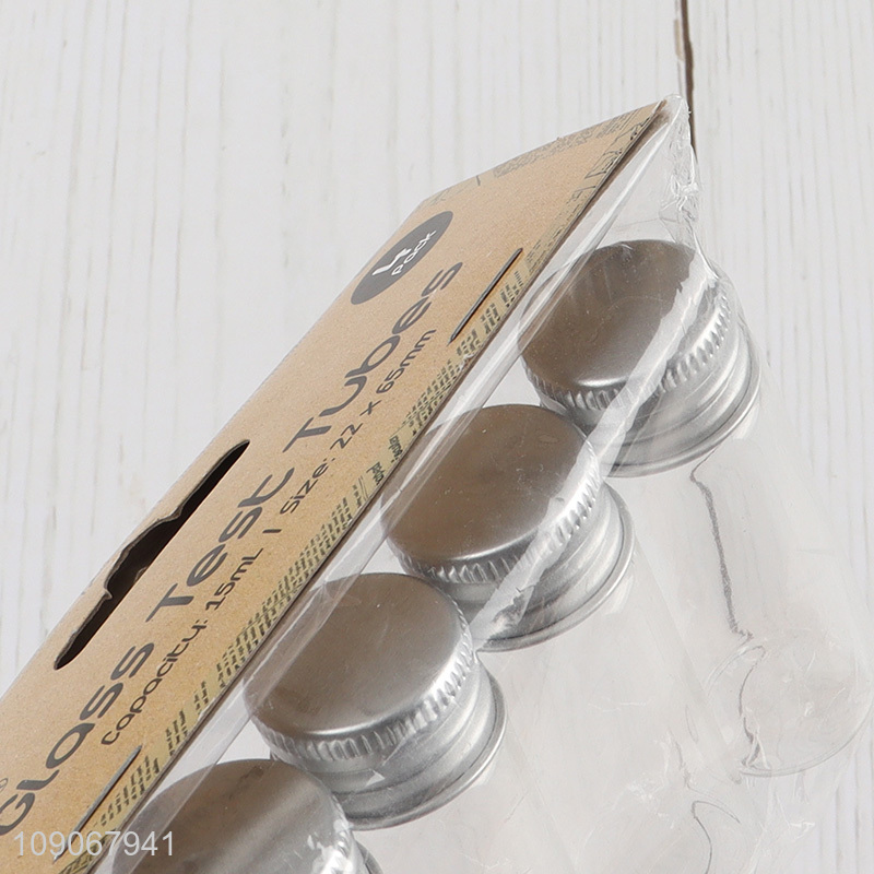 Popular products 4pcs transparent glass test tubes set empty bottle set