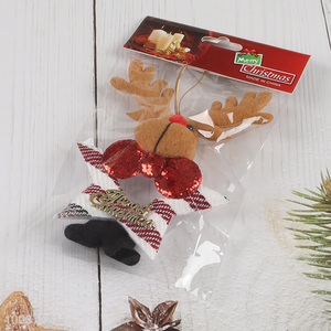 China wholesale reindeer shape <em>decorative</em> Christmas hanging ornament